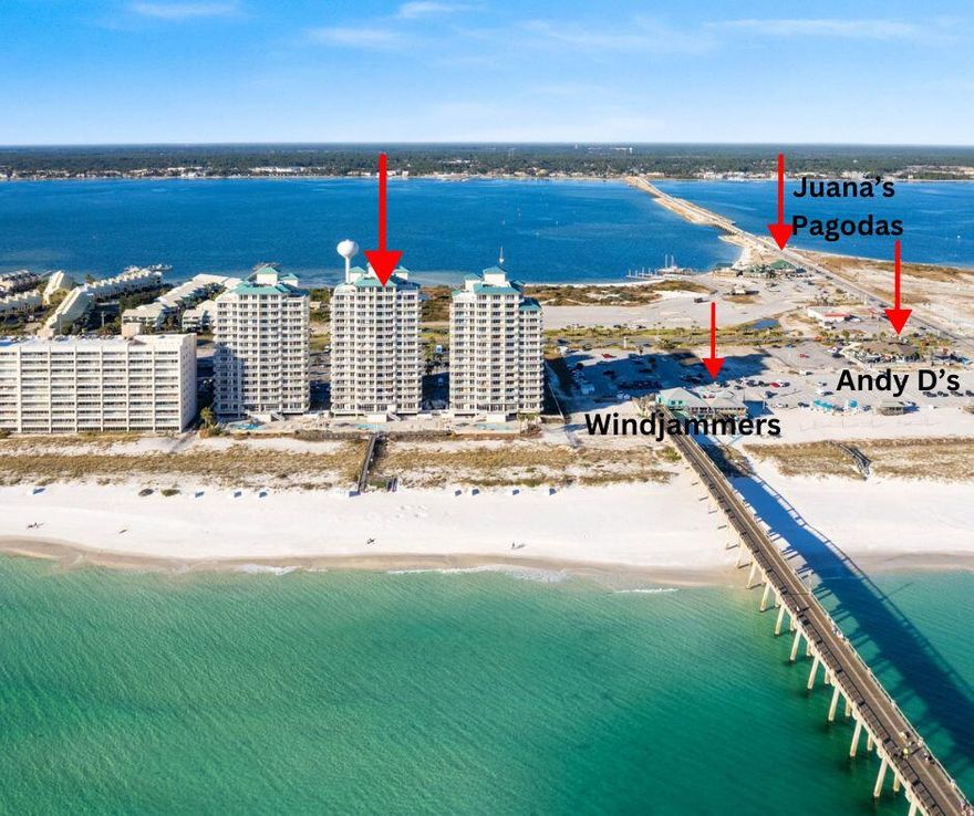 Experience luxury living with this stunning high-rise condo offering panoramic views of the Gulf of Mexico and the Santa Rosa Sound. This fully furnished 3-bedroom, 3-bathroom retreat is perfect as a vacation home or income-generating rental. Located within walking distance to lively bars and the Gulf's longest pier, this property combines convenience and coastal charm. Step inside to discover brand-new LVP flooring throughout, a modern kitchen, and a spacious living area. The unit features new mattresses and a versatile trundle bed to accommodate extra guests. The wrap-around balcony provides breathtaking views, making it the perfect spot for morning coffee or evening sunsets. Amenities include three Gulfside pools, three hot tubs, private walk over to the beach, state of the art gym, BBQ grills, on-site security, and an in-unit washer and dryer for added convenience. This condo truly offers the best of coastal living and investment potential. Don't miss this rare opportunity to own your slice of paradise!

There are no special assessments on this building! The HOA covers insurance, internet, trash, sewer, water, cable tv, and grounds keeping. Recent repairs to this building include new elevators, balcony railings, roof, HVAC system, and exterior paint. Nothing has been for sale in THIS building for over a year! A must see!!
