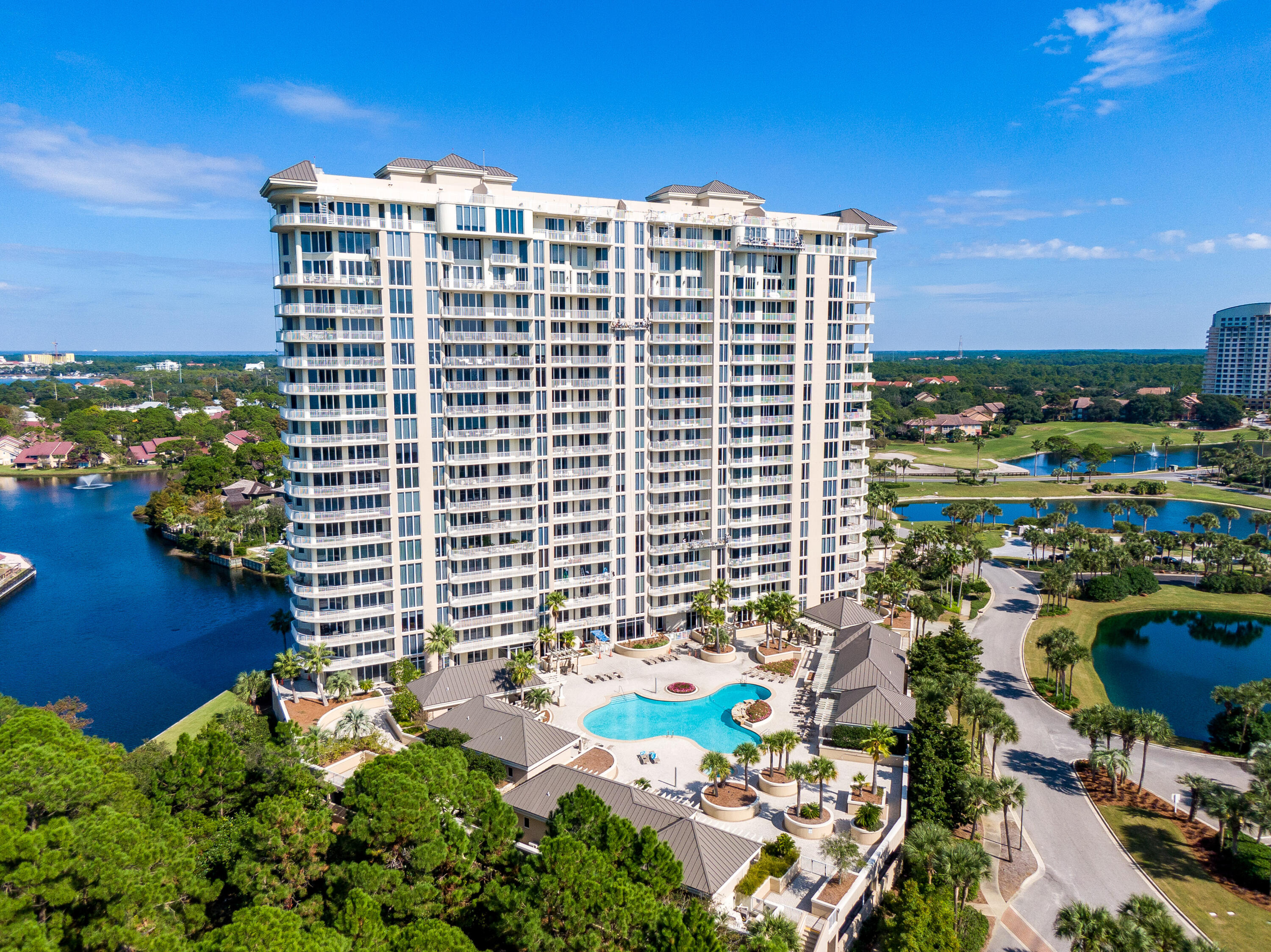 Welcome to the prestigious One Beach Club. This residence offers everything one could want living in Sandestin. From the open floor plan design, to the floor to ceiling windows in the spacious living area that provides plenty of natural light throughout the day and a fully equipped kitchen that offers new appliances, new granite countertops, counter space & plenty of cabinetry storage. The rear area of the kitchens offer a perfect spot for an office or breakfast space. All three bedrooms in the residence are en suite, the oversized master suite has a private entry to the massive outdoor patio is absolutely perfect for outdoor dining and relaxation. Amenities include pool & spa, grilling area, fitness center, community room and membership to the exclusive Beach Club at Sandestin.