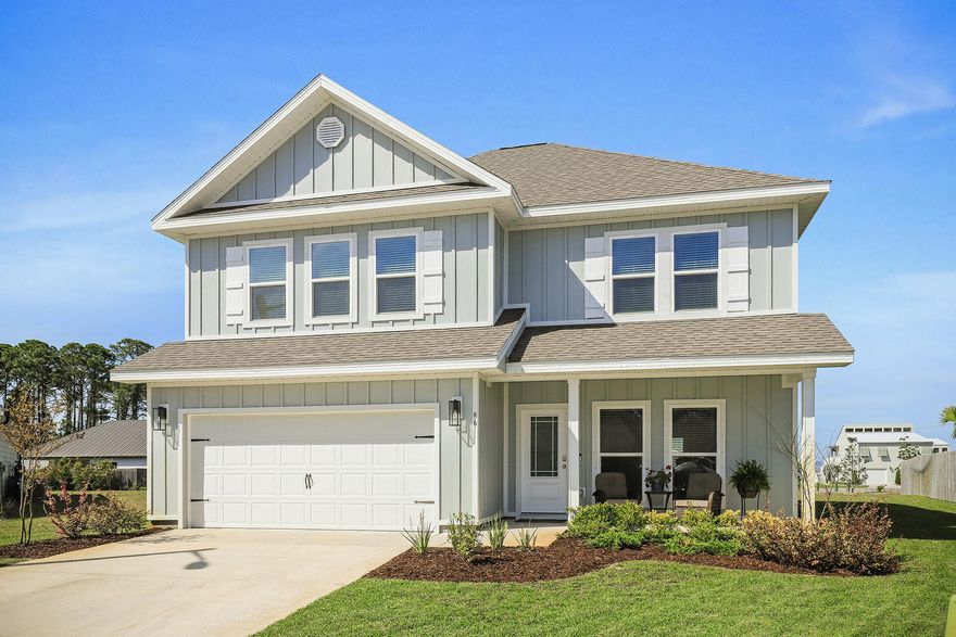 Don't miss out on the bay views of this fabulous open concept 4 bed, 3.5 bath floor plan nestled in a quiet cul-de-sac of Treasure Trove! As soon as you walk inside, you'll be greeted by natural light and a spacious living area that flows effortlessly into the chefs kitchen which is perfect for entertaining or a relaxing evening. The master bedroom is located on the first level and has a large walk-in closet and walk-in shower. Upstairs has a second living area, ideal for family game night or for watching movies. There are 3 additional bedrooms each with its own walk-in closet. This home offers endless possibilities for outdoor enjoyment, including the perfect space for your dream pool. Don't miss out on the chance to make this property your own slice of paradise.