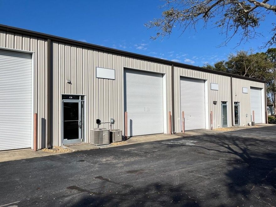 Available for Lease, 3360sf of Office Warehouse in Destin FL. This unit is comprised of a reception area, three private offices, a break room, 2 restrooms and 2000 (+/-) sf of warehouse. The warehouse portion has two 14ft overhead doors and 16ft eave heights and has a mezzanine for storage over the office.