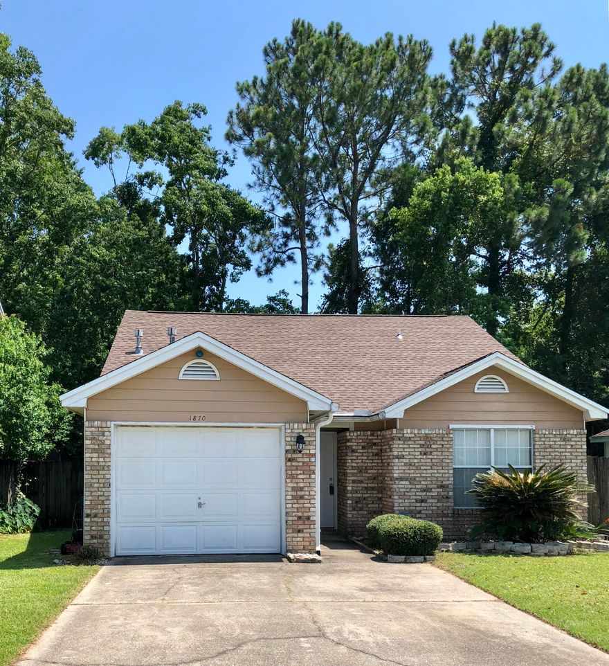 PRICE and LOCATION! Amazing deal for this 3 bedroom, 2 bath home, conveniently located between two bases (Hurlburt Field & Eglin AFB), minutes to Northwest Florida State College, shopping, schools, hospital & medical facilities, and only 15 minutes to our beautiful Gulf Coast Beaches! Clean and ready for your move-in! Brand new carpet in additional bedrooms. Recent upgrades within the past year include new roof, master carpet, paint, and kitchen flooring. HVAC is only 4 years old. Great curb appeal with brick front and vinyl siding for easy maintenance. Bright, open floor plan with vaulted ceiling and fireplace in living room. Kitchen has vaulted ceiling, lots of counter space, breakfast bar, and pantry. Full size washer and dryer included. NO HOA FEES! Won't last long, so hurry!