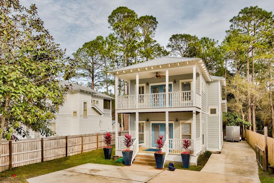 Charming Florida cottage located in Santa Rosa Beach! Only minutes away from popular 30A & Gulf Beach access. Home is move-in ready; freshly painted and new (2019) kitchen appliances. Separate laundry room with new (2019) washer and dryer. Bring your boat because Cessna Landing & boat launch is only a few hundred feet away. Back yard also provides a private access to a county boardwalk & dock within a short walking distance, making it ideal for a kayak or paddleboard. Floor plan is bright and open boasting real wood floors in the living/dining room and kitchen. First floor also provides a bedroom, full bath, laundry and storage. The second floor provides 2 large bedrooms with private balconies and two full baths. The backyard is fenced with a shed/workshop. No HOA! Buyer to verify all info