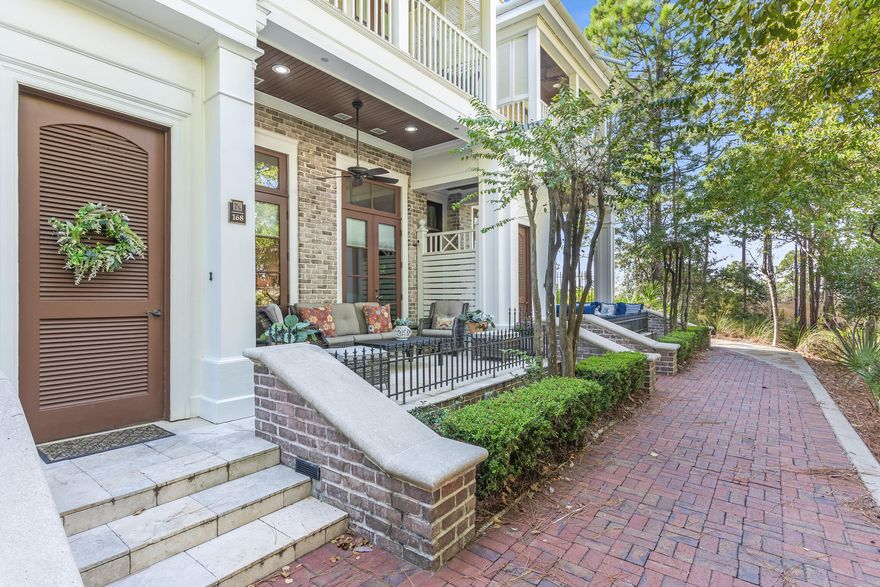 New Compelling Price for this New Orleans inspired condo overlooking the Choctaw Bay in The World Renowned Sandestin Golf and Beach Resort. Reminiscent of a French Quarter neighborhood, Le Jardin is conveniently located steps away from The Village of Baytowne Wharf and The Baytowne Marina. Le Jardin 168 is a completely renovated, luxury 3 story townhome with 3 bedrooms & 3.5 baths. Renovations consist of new floors, new furnishings and new interior paint throughout (2022); new 2nd & 3rd floor decks and new A/C (2023); new roof (2024). A welcoming first floor patio provides entry via double mahogany French doors into an open & spacious living area with 12ft. ceilings and custom molding, connecting to a chefs kitchen that includes Sub Zero/ VIKING appliances, granite counter tops