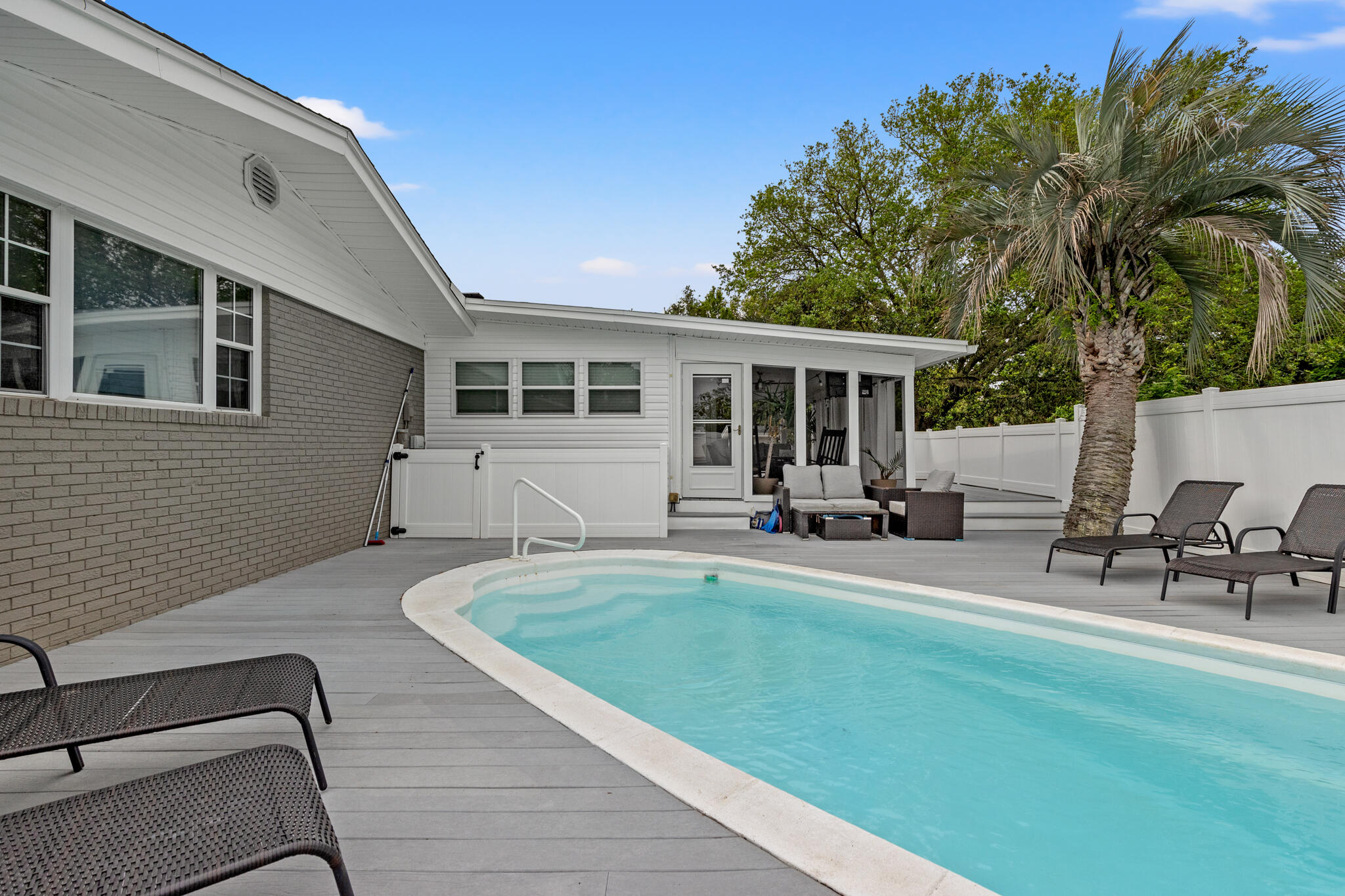 Look no further you've found the perfect location in Panama City Beach, just a short distance from 2 beach access points, Pier Park, the airport, and Frank Brown Park, this all-brick residence boasts a comprehensive array of recent enhancements, ensuring modern comfort and style. Sitting on a prime corner plot, this property features 3 bedrooms, 2 bathrooms, and over 1,860 square feet of elegantly appointed living area, all complemented by your private pool and the bonus of zero HOA fees and no Short Term Rentals. South of Highway 98, a short golf cart ride is all it takes to immerse yourself in beachside bliss!From the roof to the electrical, too many updates to mention but are evident throughout.