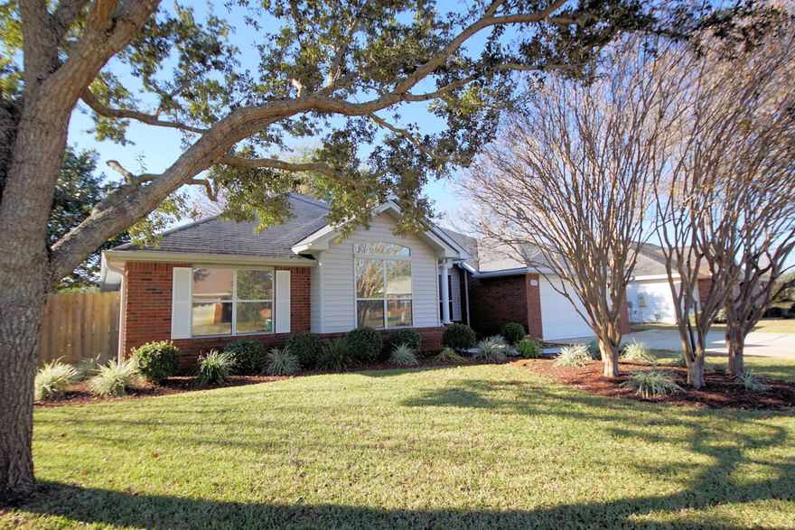 Fantastic Curb Appeal! with Water Access! Beautiful, Well Maintained Home on Cul De Sac Street. This South of 98 Property is just into the Santa Rosa Co Line. Convenient to Hurlburt Field! Close to Navarre WalMart, Grocery Shopping, Restaurants and The Lovely Navarre Beaches! Coming Soon - ''The Boulevard'' Shopping and Entertainment Venue. Wonderful opportunity! Open Airy Spaces make this House Live Large. Split Plan with a Great Layout! Large Master Suite has access to the Covered Patio. Large Walk-In Closet has duel access. Master Bath complete with Soaking Tub and Separate Shower! Living Room has Gas Fireplace. Large Kitchen with HUGE Breakfast Bar. Big Roomy Dining Room with Sliders to the Awesome Covered Patio. HURRY! Seller to install new roof with acceptable offer. See Mo