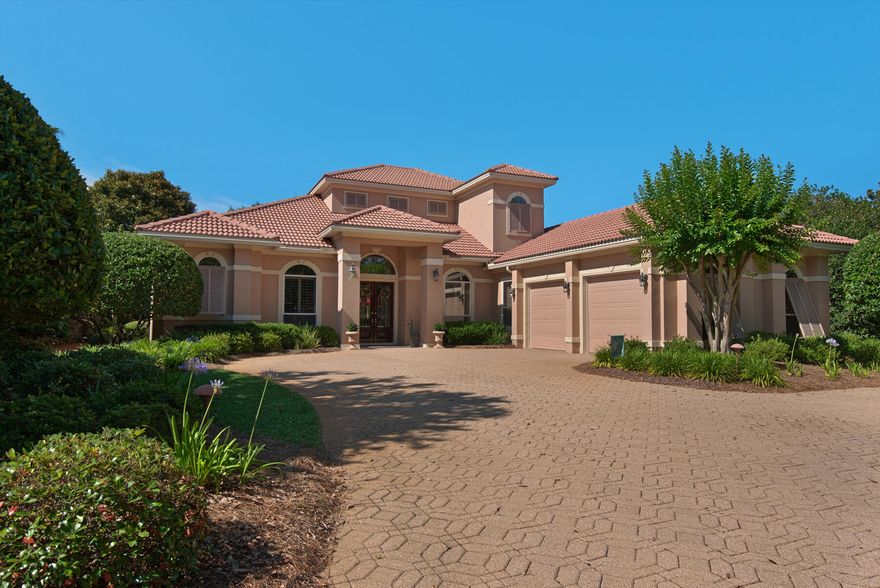 A Gorgeous 4/4 custom built home on 1/2 acre in Kelly Plantation, immaculately maintained. Master bedroom, guest room and office is downstairs, with 2 bedrooms upstairs. Beautiful remodeled ''cooks delight'' kitchen features Professional Viking appliances, pantry, and open to the living area. Buyers will enjoy the screened in pebbled black bottom saltwater pool with natural rock landscaping. Other upgrades include an epoxy coated garage floor, New HVACS, water heater, and new warm wood flooring. Other features include walk-in closets, plantation shutters, pavered driveway, pathway lighting, floored attic, security system, and beautiful landscaping. This home shows like a model home, so clean, move-in ready, not a thing to do!! No flood insurance required! Easy to show and enjoy!  More...