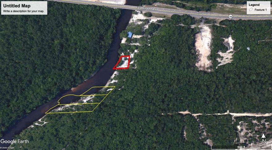 White sandy beaches and tea colored water. Bring the John Boat, fishing poles and camp fire chairs! Near Crestview. Easement access.