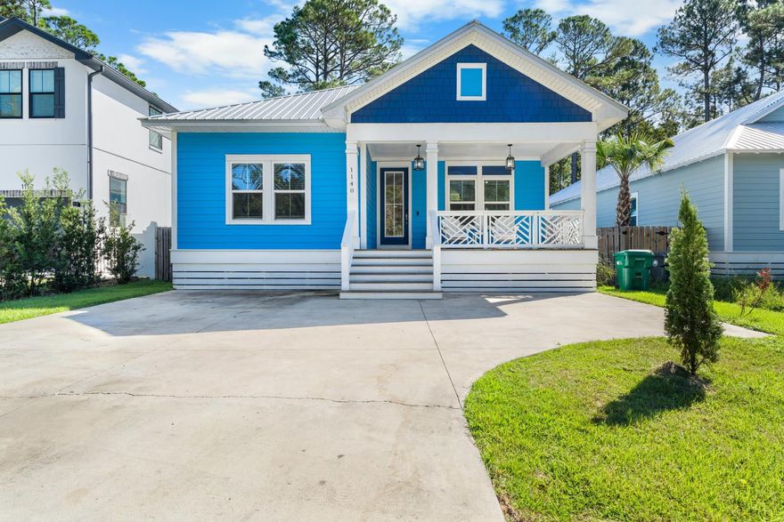 Experience quintessential coastal living in South Walton with this charming and exceptionally maintained beach cottage, perfectly positioned in the heart of Santa Rosa Beach. Enjoy quick access to the nearby public boat ramp and the sparkling Choctawhatchee Bay, plus just 0.8 miles to the breathtaking Gulf of Mexico shoreline -- making every day feel like vacation.Inside, the open-concept design welcomes you with soaring vaulted ceilings, exposed wood beams, and an abundance of natural light. The well-appointed kitchen showcases stainless steel appliances, custom cabinetry, and a generous quartz island ideal for casual dining and entertaining. Offering four bedrooms and two full baths, this home provides a smart and comfortable layout for guests and owners alike. Two covered porches extend your living space outdoors, while the privacy-fenced backyard with paver patio sets the scene for relaxing afternoons or fun gatherings.

Currently operating as a vacation rental, this property presents a fantastic investment opportunity for those looking to own a slice of paradise at the beach. Furnishings are negotiable, making it even easier to step right in and start enjoying.