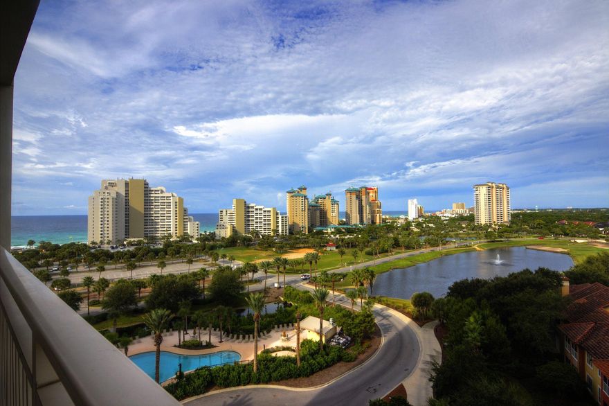 Premium located WEST FACING Studio Condo in Luau I (the taller building). Fully furnished and ready to rent with nightly sunsets directly out your window. The entire LUAU project is situated on a 40' hill (a mountain in these parts), the buildings towering over the Sandestin beachscape. LUAU features a roof top observation area & a large heated pool with a swim-under waterfall and a heated spa. The entry fountain, barbeque area and swimming pools are located along a stream that winds through the complex's lush landscaping. There is a fitness center in the complex, helping to make Luau a self-contained oasis.