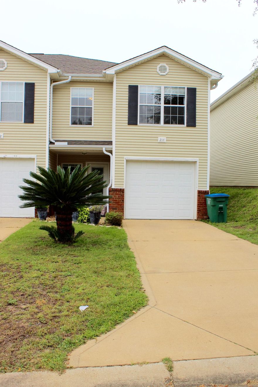 This town home has tons of upgrades that include granite counter tops, solid oak cabinets, tile floors, a built into the wall wine cooler, new high-in light fixtures, decorative front and back glass doors, tile backsplash, tiled around outside of bar, deep farm sink with upgraded water fixture, wired for surround sound, carpet on stairs replaced with high traffic runner plus many more personal upgraded touches. Check out the true back yard oasis. A place to retreat to and enjoy the shade. Seller is leaving the window treatments, many plants in backyard that are not in pots, shed to stay as is, plus patio cover with shade. This unit also has a 1 car garage with automatic opener. 6' ft. privacy fence.