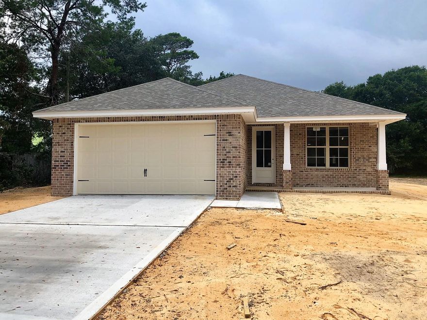 BRAND NEW 4 bedroom home with large backyard. EXTERIOR FEATURES: All brick, large backyard, privacy-fenced, 2 car garage w/ auto opener, irrigation system, well pump & landscaping. INTERIOR FEATURES: foam insulation, open floorplan, granite in kitchen and bathrooms, stainless steel kitchen appliances, marble in showers/tubs, tile in foyer, baths, & utility, carpet in spare bedrooms, laminate wood flooring in master & all other areas, 8' doors throughout, trey ceilings in living & master, large crown molding & window casings in main areas, oversized baseboard & trim. OTHER FEATURES: A 1-yr builder warranty is provided, seller will pay a TOTAL of $6000.00 towards ALL closing cost (buyers & sellers combined), title & closing to be held with Tammy Jones at First National Land & Title.