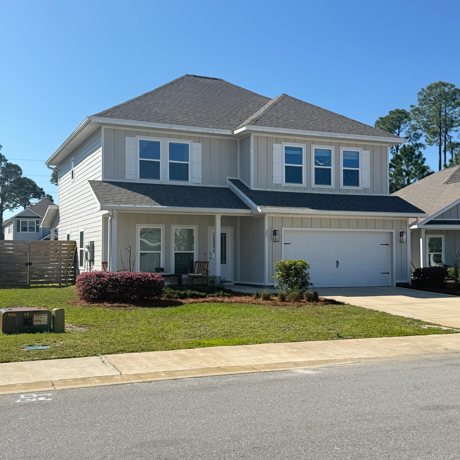 Minutes from Grand Boulevard's shopping, dining, and entertainment, 25 Krewe Cir in Santa Rosa Beach is a 4-bed, 3.5-bath home FOR RENT in the welcoming Treasure Trove neighborhood. Built in 2022, it offers a bright, open layout, light wood flooring, and crisp white walls for a relaxed coastal feel.Start your mornings with coffee in the sunlit kitchen, enjoy game nights in the spacious bonus room, or unwind in the fenced backyard under the stars. Nearby, The Bay and Chanticleer Eatery offer incredible dining, while stunning beaches and parks provide endless outdoor adventures. With Grand Boulevard just minutes away and Ascension Sacred Heart close by, convenience is at your doorstep. This is more than a house--it's home. Why Rent Here? This home offers the perfect mix of modern comfort, coastal charm, and convenience. Whether you're looking to relax, entertain, or explore everything Santa Rosa Beach has to offer, 25 Krewe Cir is ready to welcome you home.

Outdoor Living Made Easy
Step outside to the spacious fenced backyard, where summer barbecues, weekend lounging, or playing fetch with the dog all feel right at home. This private outdoor space is perfect for enjoying the Florida sunshine.

A Place for Everyone
Upstairs, a large bonus room awaitsideal as a media room, play area, or even a home office. The bedrooms are generously sized, and with 3.5 bathrooms, there's no fighting over mirror space in the mornings. The primary suite is a peaceful retreat, complete with an ensuite bath designed for relaxation.