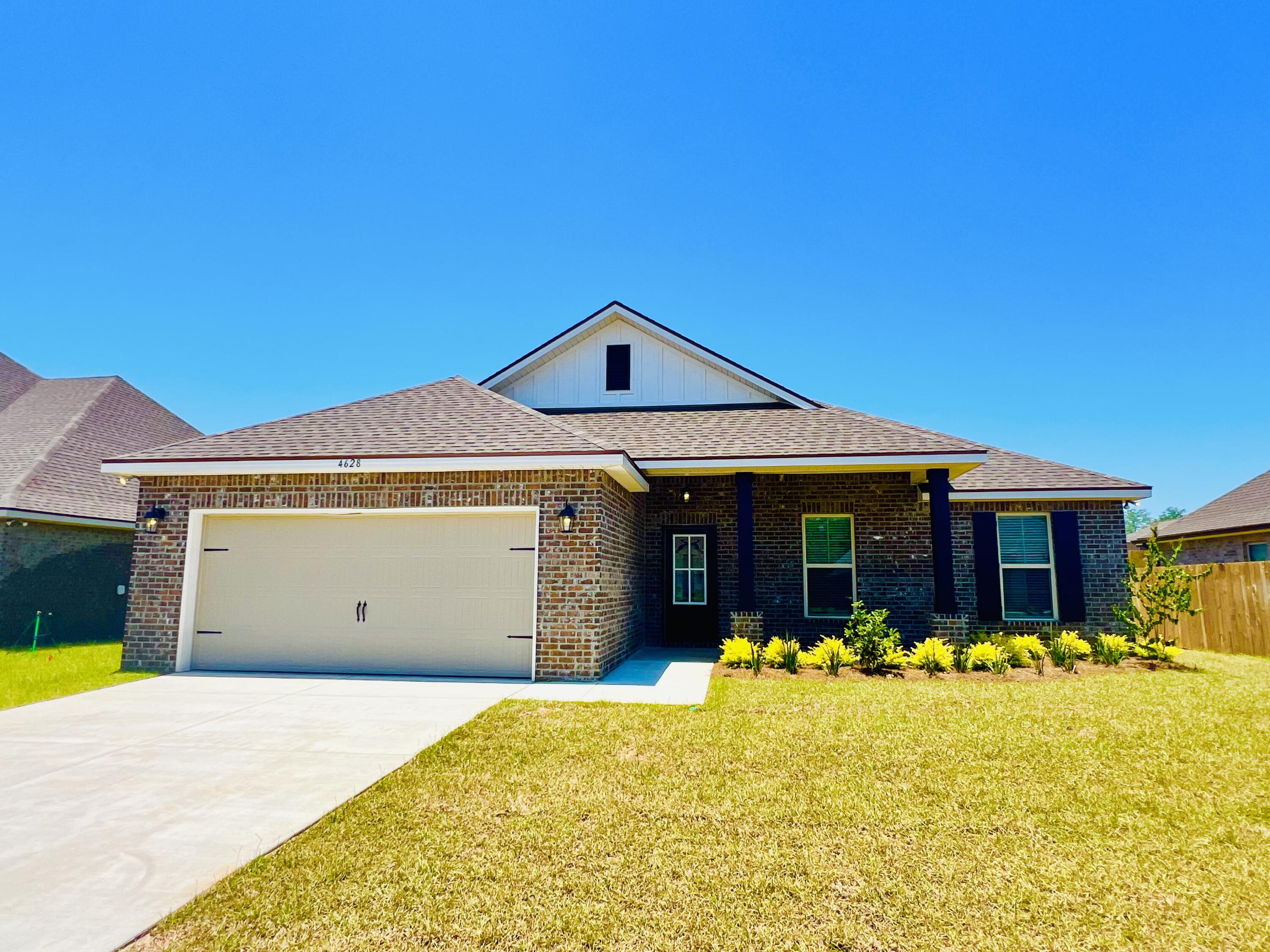 Awesome Builder Rate Incentives! (Restrictions apply) The RODESSA IV H in Patriot Ridge community offers a 4 bedroom, 2 full bathroom, open design. Upgrades added (list attached).Features: double vanity, garden tub, separate shower, and walk-in closet in the master bath, kitchen island, walk-in pantry, walk-in closets, double vanity in second bath, covered front porch and rear patio, recessed lighting, crown molding, ceiling fans in living and master, framed mirrors in baths, smart connect Wi-Fi thermostat, smoke and carbon monoxide detectors, landscaping, architectural 30-year shingles, flood lights, and more!Energy Efficient Features: electric water heater, a kitchen appliance package with an electric range, vinyl low E MI windows, and more!