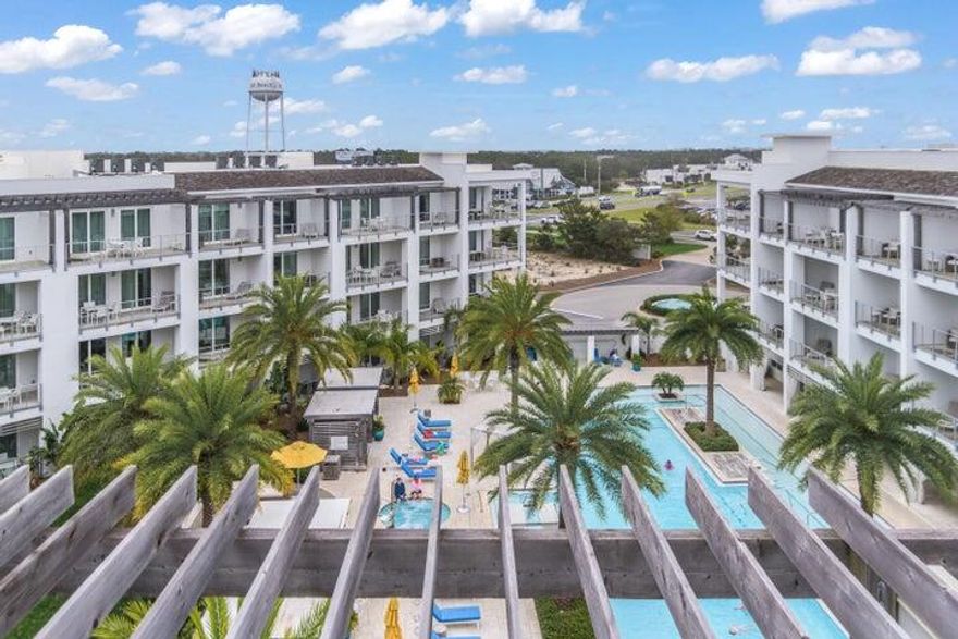 Welcome to The Pointe Unit 335! This exceptional property is located directly on 30A & a one-minute walk from Rosemary Beach. With rental projections at $65K per year, this luxury unit is designed perfectly for rental income. Situated pool-side, the unit offers two separate balconies and custom built-in bunk beds in the hallway. Spend quality time at the high-end amenities which include a resort-style pool/spa, fitness center, rooftop deck and on-site restaurant. Inside, the unit has been meticulously designed with a coastal feel and comes fully-furnished. The primary bedroom is a dreamy escape with its private balcony and large primary bathroom. The living room is so welcoming with its large sliding glass doors and natural light pouring in. The chef's kitchen showcases plenty of cabinet space and high-end appliances. The guest bedroom has been beautifully designed with extra storage and a spacious full bathroom. With low HOA dues, the return on investment for this rental property will be maximized. Explore this sanctuary designed for relaxation, connection and unforgettable memories on the coast!