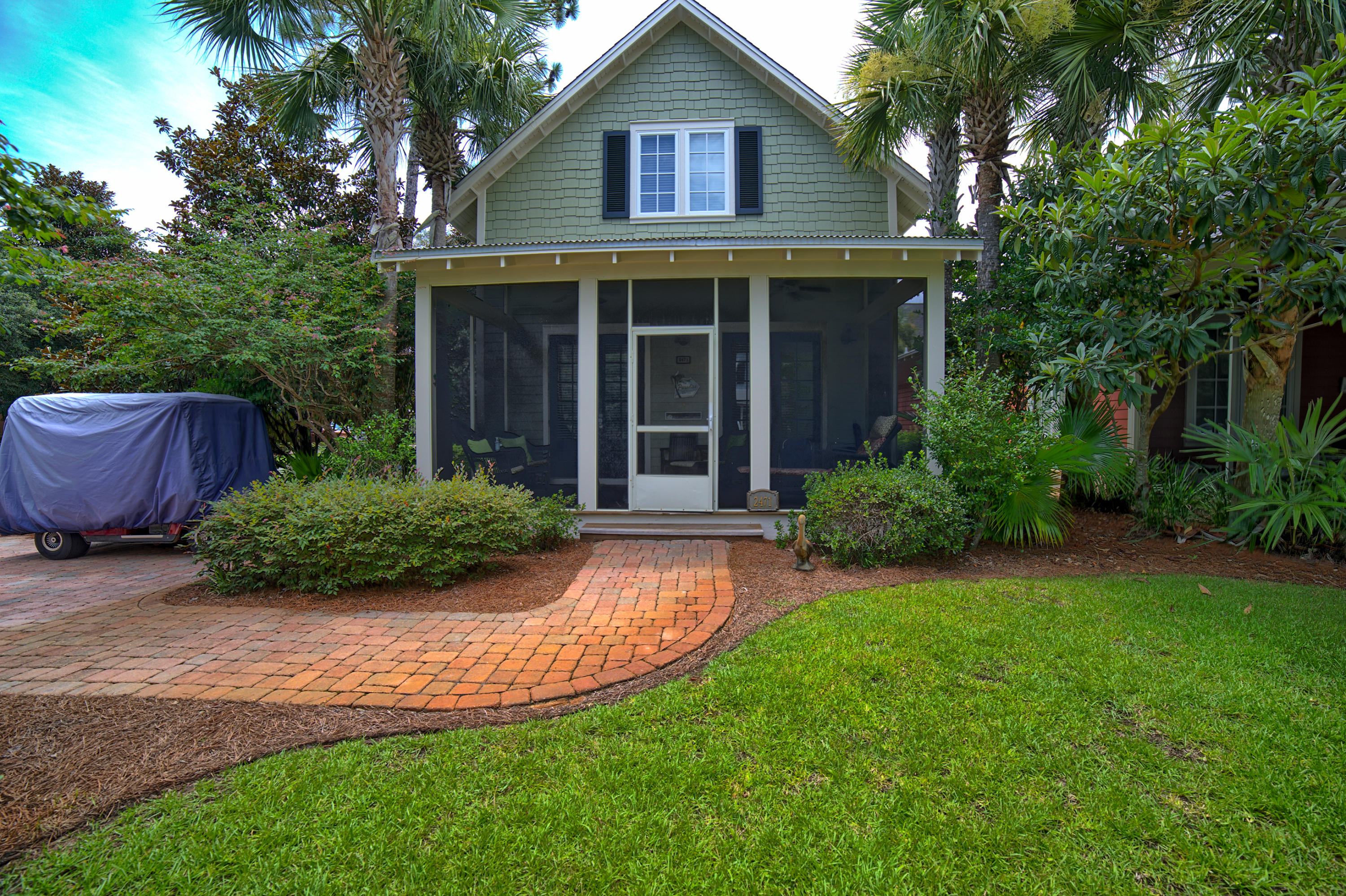 Huff Homes Built Florida Cottage in The Bungalos at Sandestin. 2 Story 3 Bedroom 3.5 Bath Home with Open Floor Plan. Kitchen has Granite Countertops and Stainless Appliances. Travertine Floors in the Main Living Area of the House. Master on First Floor with Private Bath. Upstairs has 2 Bedrooms and 2 Baths. Large Screened Porch as you enter the home. Cottage Sold Furnished with a Golf Cart and Yard Maintenance is Included in HOA Dues. Community Pool. Home is a Great Second Home or Rental Investment Property.