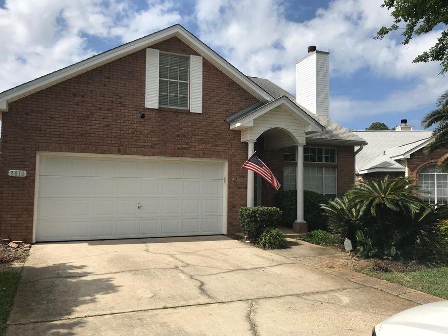 Beautifully upgraded, light-filled turn-key home. Spacious eat-in kitchen w/granite countertops & marble backsplash. New wood flooring throughout downstairs and upstairs. Garage converts to screen room for added play & work space. Private yard w/high fence, secure gates, patio pavers. Custom/gunite saltwater pool w/gunite benches, waterfall, hydrojets & gas pool heater. Pool storage box/accessories included. All appliances and washer/dryer included.  Quiet neighborhood with convenient location to military bases, businesses, markets, restaurants and beaches. Interior photos coming soon! Pool service is included.