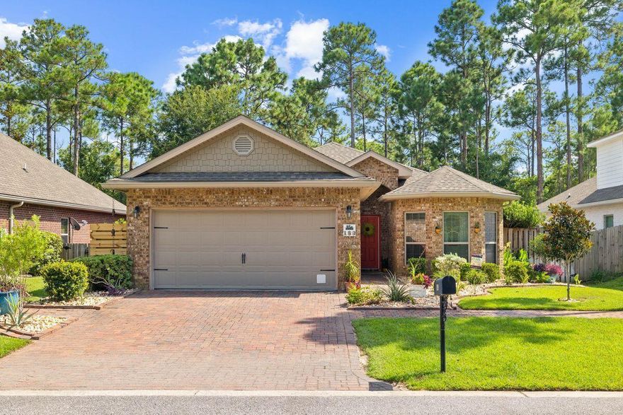 Enjoy all one level living in Harstvedt Plantation, conveniently located off Chat Holley Rd, near South Walton High School and Highway 331. Quiet neighborhood with low HOA dues, walking distance to a bay front park. 4 Bedrooms offer room for your family and working from home. The 2-car garage with workbench has wall-mounted air and heat, and a flat screen TV.  The pavered driveway has room for 2 cars and there is parking for 2 more vehicles or a boat on the side driveway. The King Size Primary Suite has a large walk-in closet with custom built-ins and the Primary Bath has a separate Garden Tub and Shower. The kitchen has stainless steel appliances, granite countertops and a breakfast bar and dining area. The laundry has plenty of storage in the custom built-in cabinets. The patio has a ceiling fan and wall-mounted TV for outdoor dining/entertaining. The back yard is fenced and large enough for a pool and there is even extra yard beyond the fence with a firepit. The storage shed stays and there is even a custom built storage unit for surf or paddle boards.  