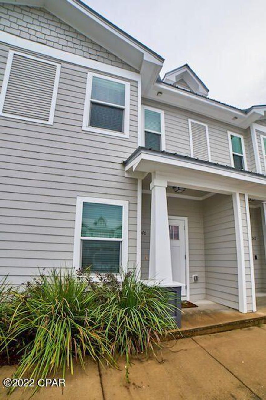 This townhome is located in the Verandas community just minutes away from the white sandy beaches of South Walton. This 1,336 sq ft townhome is 3 bedroom and 2.5 bath with an open concept living room/kitchen area. The living room, kitchen, half bath and laundry are located downstairs. Upstairs has 3 bedrooms and 2 full baths. All stainless steel appliances in the kitchen are included and the countertops are quartz. There is luxury vinyl plank flooring throughout, open back porch with storage closet and two spaces out front of unit for parking. The Verandas community has a pool and common areas for entertaining.