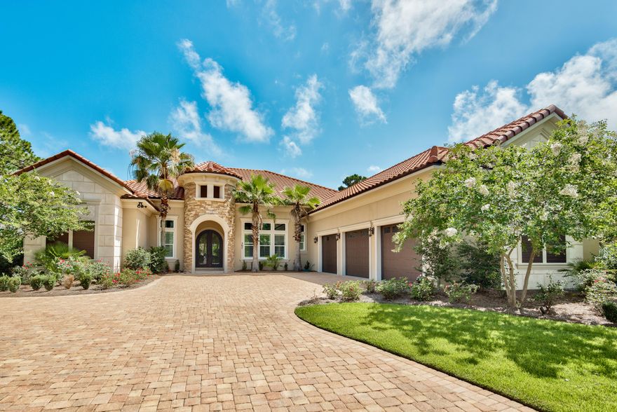 Mornings begin in a leisurely manner in the chef's kitchen which is open to the main living room, making it perfect for entertaining. Twelve foot ceilings, a masonry fireplace and built-in bar are par for the course in this bespoke golf home. Walking trails interconnect the many amenities that Kelly Plantation has to offer. Tennis courts, a community pool and fitness center are to be expected, but the equestrian facilities and premier golf course exceed the usual remit. Beyond the gated entrance, Highway 98 transports you to Destin's legendary harbor where fishing, boating, shopping and gourmet dining can be fully enjoyed.