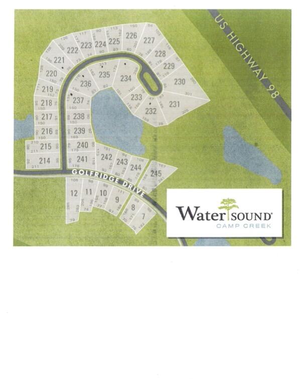 Almost a half acre lot in the exclusive new Watersound Camp Creek neighborhood. This is a gated, non-rental community just minutes to the white sandy beaches of 30A. Watersound Camp Creek is where it all comes together with connectivity to all the Watersound Club amenities which will include a resort-style pool complex, multiple tennis and pickleball courts, a playground, a health and wellness center, boutique hotel and multiple restaurants as well as privileges at Camp Creek Golf Course, Shark's Tooth Golf Club and Watersound Beach Club. This property comes with a full St. Joe Club Membership