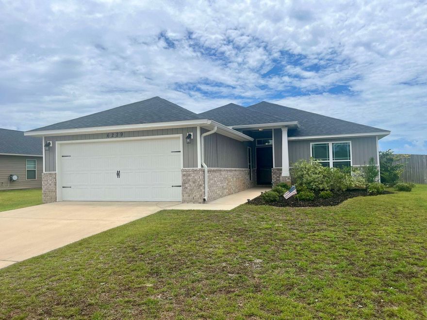 This home is located in Heather's Place, which is one of the newest communities in Navarre/Gulf Breeze. This home has a fully fenced back yard with irrigation system, front storm door, ceiling fans in all bedrooms, window blinds and garage attic pull down stairs. Bonus room could be used as a 4th bedroom or office. All major appliances including washer & dryer are included in the lease. Lease terms are 12 months. Keys can be checked out at the Navarre Beach Realty office located at 8666 Navarre Parkway, in the Winn Dixie Shopping Center. Office hours are 9am-5pm Monday through Friday. Keys must be returned to the office by 5pm. Pets may be allowed upon approval with a nonrefundable pet fee. Call the office for more information 850-936-0700.