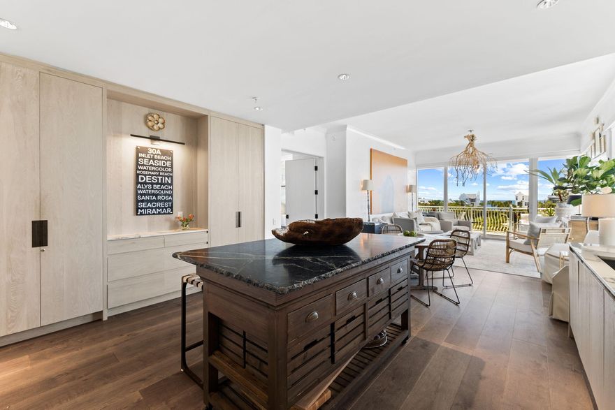 Coastal Dreams do come true at THE ALEXANDER in this spectacular gulf view 3 bedroom 3 bath condominium neighboring ALYS Beach and Rosemary Beach. Luxury finishes including plaster walls, Francois & Co wood flooring,  bookend marble, Gaggenau  and Thermador Appliances are just a few of the superior selections that create a life of ease and elegance.  Perched on the 3rd floor is an expansive balcony that offers a place to unwind and take it all in whether its the gulf views, the ALYS Butteries, the palm trees that line 30A or amazing sunset nights, life at THE ALEXANDER is convenient, easy and enjoyable.  Owners and rental guest enjoy access to the  Seacrest Beach amenities complete with deeded beach access, a 12,000 square foot lagoon pool and beach tram service.