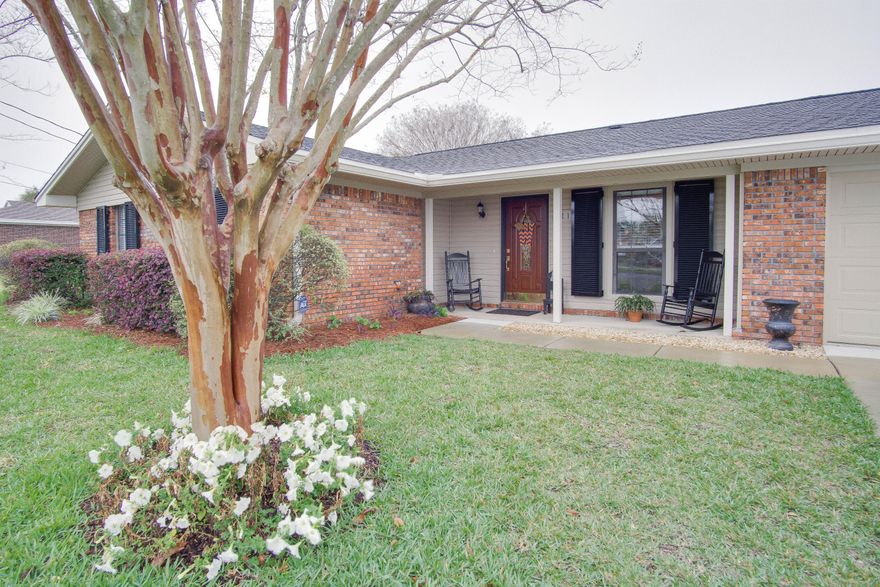 This exquisite three bedroom two bath home is move in ready with all the extras to make entertaining easy. The house has an open floor plan with a beautiful kitchen with granite counter tops and stainless steel appliances, a large bar area that opens into the bonus room which had recessed lighting and a large living area. The sitting room has a brick wood burning fireplace to enjoy the colder days. The master bedroom is large with a big walk in closet and a gorgeous master bath that has a walk in shower and a beautiful bathtub with a tv above the tub! This house has plenty of closets for storage! This house features a screened in covered porch with an entertaining area to include an amazing saltwater gunite pool that was recently resurfaced. This house is immpecable with endless feature