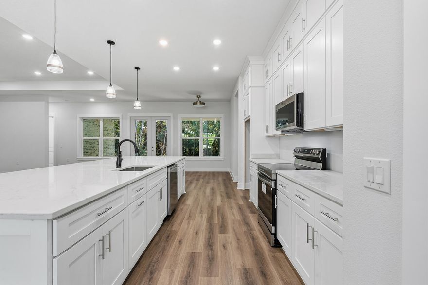 Brand-New 2025 Construction by Dayspring Construction. Welcome to this exceptional 5-bedroom, 3-bath new-construction home crafted by highly regarded local builder Dayspring Construction. Designed with quality and livability in mind, this spacious residence offers an open-concept layout, 8-foot doors, and refined finishes throughout. The impressive kitchen features ceiling-to-floor cabinetry, a generous pantry, and beautiful countertops--perfectly blending style and function for everyday living or entertaining. The split floorplan provides privacy, with the primary suite offering a spa-inspired bath and generous walk-in closet. Four additional bedrooms provide flexibility for family, guests, or creative use such as a office, gym or hobby space. A well-appointed laundry room with sink adds  convenience, and the thoughtful craftsmanship ensures energy efficiency and long-term value. Located in a desirable area with close proximity to schools, shopping, and local amenities, this brand-new home delivers the perfect balance of modern design, timeless comfort, and dependable quality- ready for its first owners to call home. Note: Some photos have been virtually staged.