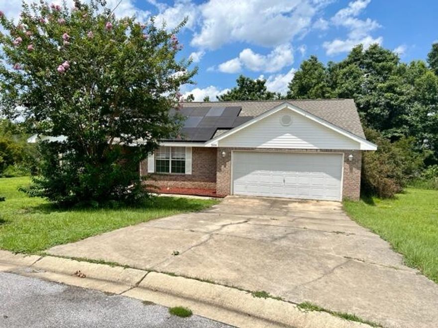 Available now! Updated photos and new carpet. The home has 3 bedrooms, 2 bathrooms with an eat in kitchen, master bath with double vanities, a tub/shower combination and a large walk-in closet. The home does have laundry hook ups. If you enjoy time outdoors the home is located within a cul-de-sac with no rear neighbors and a newly built deck. This home also includes solar panels. No smoking allowed. Pets allowed pending owner approved and a nonrefundable pet fee.