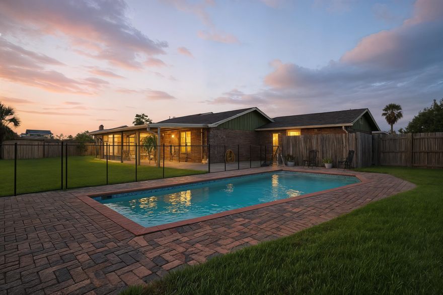 Experience the best of Florida living in the friendly Venetian Villa neighborhood--just 3 blocks from the Bay! This fully-renovated 3-bedroom, 2-bath pool home combines modern updates with every day comfort and is conveniently located near restaurants, shopping, top-rated schools, and military bases.  Inside, you'll be greeted by soaring ceilings and an abundance of natural light filling the spacious living room. A cozy fireplace adds warmth and charm, making it the perfect place to unwind.The bright kitchen features all stainless-steel appliances and flows effortlessly into the elegant formal dining room--an ideal space for hosting family dinners and entertaining friends. The master suite offers two closets, vinyl flooring, and a private en suite bath with a walk-in, handicap accessible shower. Two additional bedrooms share a full bath with quartz countertops.

Step outside to enjoy the Florida lifestyle on the screened-in back porch, overlooking a fully-fenced backyard. The sparkling concrete pool is ideal for cooling off on hot days, hosting pool parties, or simply enjoying peaceful evenings under the stars.

Additional features include a spacious 2-car garage and a convenient carport, providing ample parking and extra storage.

This home has been extensively updated to ensure peace of mind for years to come. The roof, HVAC, water heater, windows, and ceilings were all replaced in 2019, along with easy-clean windows and new doors throughout. Additional updates include a screened porch, new carport, and new garage door. 

Don't miss your chance to see this exceptional property--schedule your viewing today and start envisioning your new Florida lifestyle!  Venetian Villa neighborhood is having its entire neighborhood infrastructure upgraded with sidewalks, new pavement, and new sewer lines. Buyer to verify all pertinent information in listing.