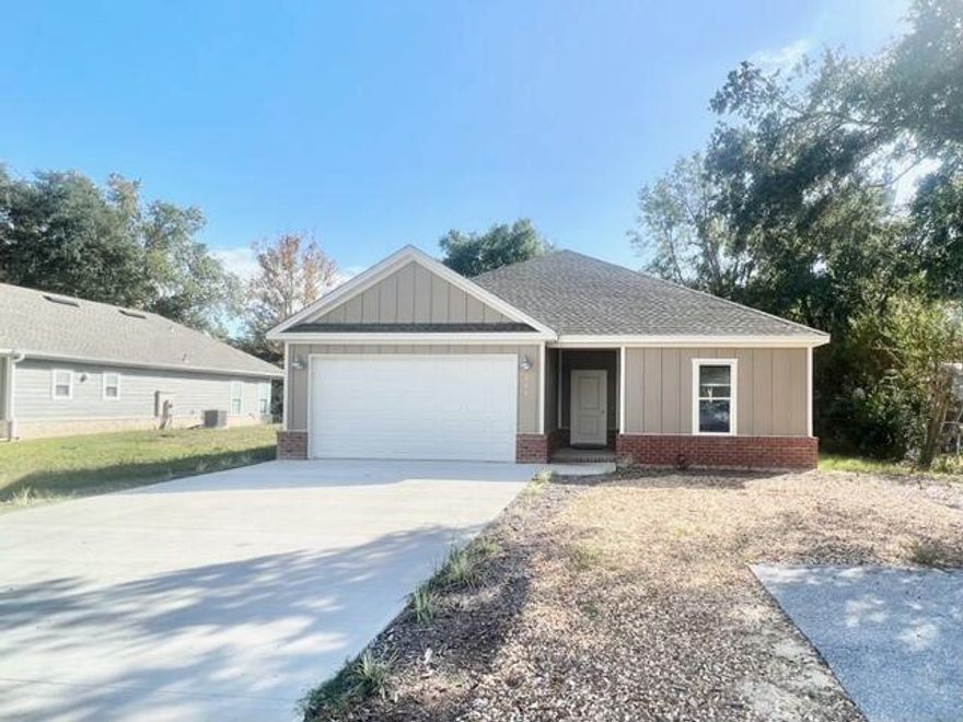 Available Now! Sorry - No PetsThis beautiful new construction home in Villa Tasso is close to Midbay Bridge,EOD,Beaches, and shopping. It features 3 bedrooms and 2 bathrooms with a 2 car garage and plenty of parking for additional vehicles. This home has plenty of space with an open floor plan, new appliances, ceiling fans, lots of storage and a nice size primary bedroom with its own modern on suite bathroom and walk in closet, the two additional bedroom share a hall bathroom. No Carpet!**Carpet cleaning & Admin Fee charged (if applicable)**See More for info on Resident Benefits PackageTenant to verify all data. Please contact Sound Choice Real Estate to schedule a showing- 850-389-8533.