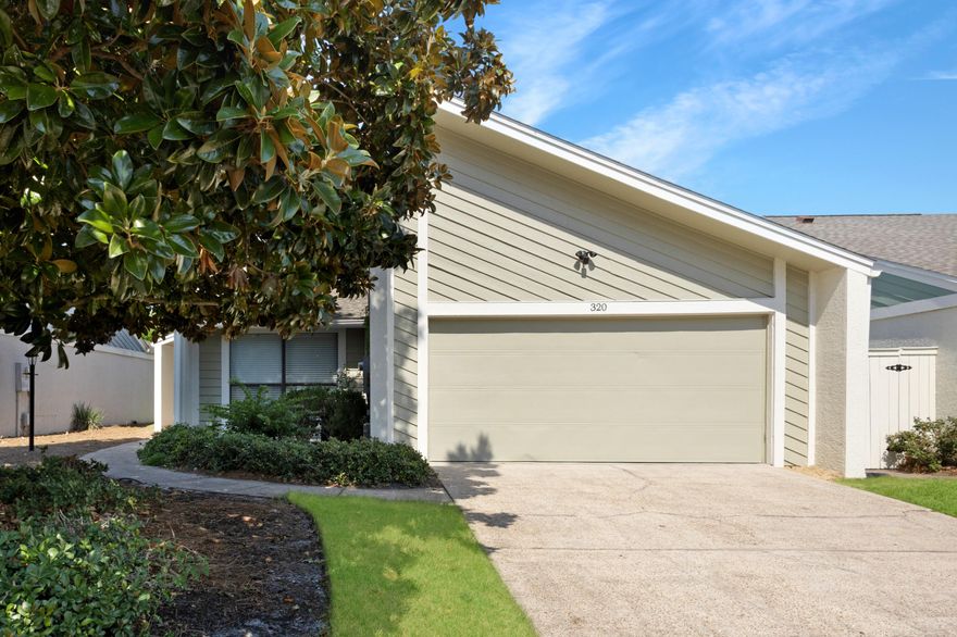 Beautifully remodeled single-family home in Sandestin with 2-car garage and fenced back yard! Kitchen is updated with granite counter tops, new cabinets and stainless-steel appliances. Open floor plan with fireplace in living room and sliding glass doors that lead out to the courtyard and fenced in backyard. Feel safe with Ring camera and doorbell as well as outdoor flood light. Unique to 320 L'Atrium Tina Turner, a Florida box turtle, has her own habitat on the patio and may remain with an interested buyer. L'Atrium neighborhood has a 30-day minimum rental restriction. L'Atrium is a circle of homes in an extremely low traffic neighborhood located a short distance from the SOA pool. Four-seater golf cart included in the sale. As an introduction to the Sandestin lifestyle, we invite our new owners to explore amenities that make Sandestin special. The listing brokerage and seller(s) are presenting the buyer(s) of this property with (2) 90-minute rounds of Tennis court time, a golf foursome at one of our three championship courses, and a round of golf for up to four (4) players at the unrivaled Burnt Pine Golf Club.

Sandestin Golf and Beach Resort features more than seven miles of beaches and pristine bay front, four championship golf courses, 15 world-class tennis courts, a 226-slip marina, a fitness center, spa and celebrity chef dining. Shop, dine and play at the charming pedestrian village, The Village of Baytowne Wharf and more. Inside the gates of the resort, residents enjoy a balanced lifestyle of high-class living, spanning the 2,400 acres from the beach to the bay. Everything within the gates of the resort is accessible by golf cart or bicycle. The entire resort is interconnected by miles of pedestrian, bike and golf cart paths that weave through groves of live oaks, meandering past natural lagoons, fountains, man-made lakes, and meticulously landscaped fairways.

