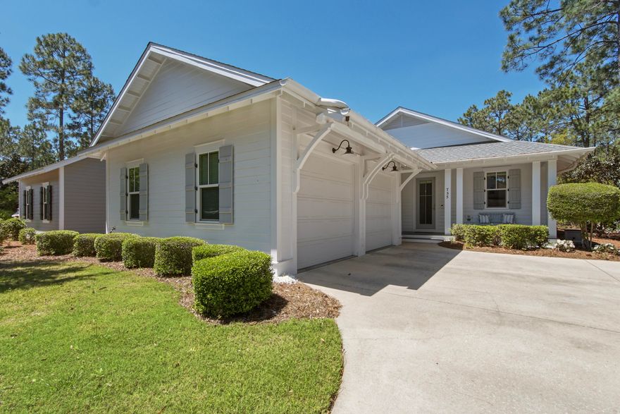 Charming Single Story Home Backing to Conservation Area - Mostly furnished & Move In ready Come see this beautifully maintained single story 3 bedroom 3 bath Bellis plan offering 2,222 sq. ft. of refined living in the sought after front section of Watersound Origins.Set on a premium lot backing to a serene, wooded conservation area, this home delivers privacy, tranquility, and the perfect backdrop for indoor outdoor living.With ample space to add a pool, the property is ideal for those seeking both comfort and future flexibility.Step inside to discover a thoughtfully designed open layout enhanced by hardwood floors throughout marble in all bathrooms, and an abundance of natural light.The living room features a striking fireplace with marble surround, creating a warm and inviting focal poin The kitchen is appointed with marble countertops, under cabinet lighting, an extended island, a large walk in pantry, and an additional multi shelved double door storage closet--perfect for the home chef or entertainer.
All three bedrooms are generously sized, and each bathroom is finished with the same elegant marble surfaces found throughout the home. The laundry room includes built in cabinetry along with an LG washer and dryer for added convenience.
Enjoy peaceful mornings and relaxing evenings on the screened porch and a  gas firepit in the backyard adds yet another inviting space for gathering and entertaining.  And there is a gas connection and cement pad ready for an outdoor grill.
The 2½ car side entry garage offers exceptional functionality with an epoxy floor, utility sink, and plenty of room for storage, a workshop area or a golf cart.  Additional upgrades include an entire house water filtration system, electronic dust filter, and a new air conditioner/heater, ensuring comfort and efficiency year round.
This home is being offered mostly furnished with a few exceptions and truly move in ready.
A rare combination of thoughtful design, premium finishes, and a coveted conservation backed lot--this property is an exceptional opportunity in Origins.  
The Watersound Origins lifestyle is hard to beat.  Enjoy the Davis Love III designed golf course and golf is included in HOA. It's just a short walk from this home to the Watersound Origins Golf Course, resort style pool, fitness center, tennis, pickleball courts, and playground. There are miles of nature trails, and dock access to Lake Powell, the largest of Florida's rare coastal dune lakes where you can launch your canoe, kayak or paddle board. The beach is just five minutes away. The Watersound Town Center features a Publix Grocery Store and numerous shops and restaurants, along with Scenic Highway 30A, put world class dining within easy reach. Wonderful neighbors and a short-term rental restricted community create the neighborhood feel that makes this place so special.