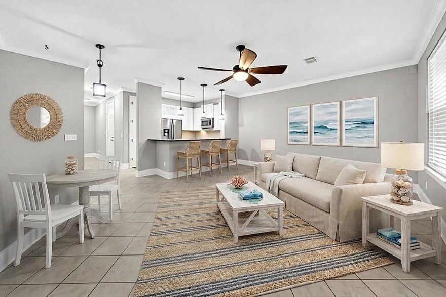 You may also contact Celia at 850-499-8220.
This property is literally a 5 minute walk to the bay. Discover the perfect blend of convenience and coastal charm in this 3 bedroom, 2.5 bath townhome nestled in the sought after Eagle Bay community. Enjoy a lifestyle where you can walk to the bay for fishing, relaxing or grab a dinner at Cajun Corner- all steps from the front door. Inside the main level welcomes you with an open concept that seamlessly connects the kitchen, dining, and living areas. The granite breakfast bar and dining area make entertaining effortless, while the covered patio is ideal for morning coffee or evening relaxation. A convenient half bath completes the main level. Upstairs you will find the 3 bedrooms, & 2 full baths with washer and dryer. Please view button MORE..