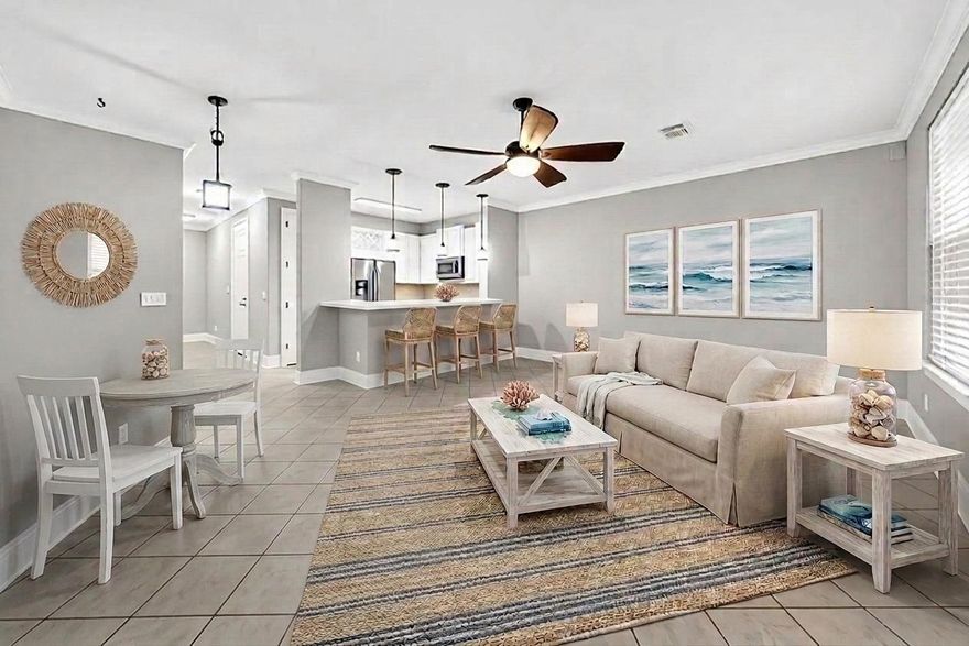 You may also contact Celia at 850-499-8220.
This property is literally a 5 minute walk to the bay. Discover the perfect blend of convenience and coastal charm in this 3 bedroom, 2.5 bath townhome nestled in the sought after Eagle Bay community. Enjoy a lifestyle where you can walk to the bay for fishing, relaxing or grab a dinner at Cajun Corner- all steps from the front door. Inside the main level welcomes you with an open concept that seamlessly connects the kitchen, dining, and living areas. The granite breakfast bar and dining area make entertaining effortless, while the covered patio is ideal for morning coffee or evening relaxation. A convenient half bath completes the main level. Upstairs you will find the 3 bedrooms, & 2 full baths with washer and dryer. Please view button MORE..