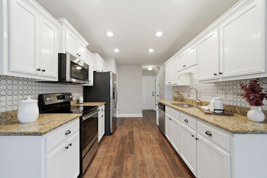 Back on Market, no fault of seller. 4 Bedroom 2.5 baths. This beautifully maintained 2018 Home, freshly painted home shows like a model and is only a few years old, located in the desirable Natures Way community. The first floor features high-end laminate flooring and a stylish kitchen with granite countertops, tile backsplash, and new stainless steel appliances. The bright dining area flows into a spacious family room with large windows overlooking the private backyard.
Upstairs, the impressive primary suite includes tray ceilings, a garden tub, double sinks, and a walk-in closet. Three additional bedrooms, a full bath, and a convenient laundry area complete the second floor.
Enjoy the outdoors on the nicely sized patio with peaceful wooded views