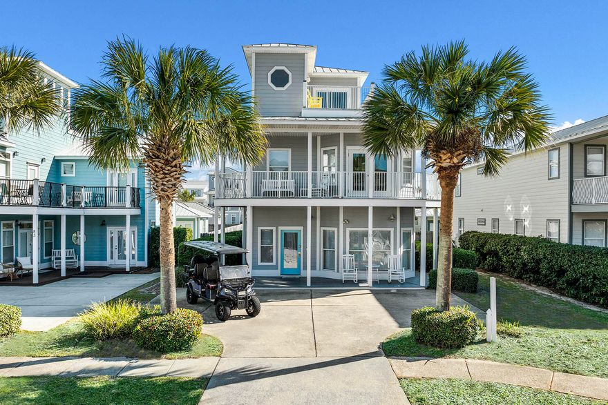 Welcome to Coastal Fantasea, a stunning three-story beach home in the heart of Crystal Beach--designed for exceptional living and strong short-term rental performance, with NO HOA dues.
Projected rental potential up to $160,000 in gross annual income.
This beautifully appointed property features 5 bedrooms across the main house and private guest house, offering a highly desirable layout for maximizing occupancy and rental income. The spacious, flexible floor plan comfortably accommodates large groups--an ideal setup for a successful vacation rental.
The main home showcases a bright, open-concept living, dining, and kitchen area--perfect for entertaining. The kitchen is equipped with stainless steel appliances, custom cabinetry, and granite countertops, while the living area is filled with natural light and inviting gathering space. The main level also includes a convenient half bath and laundry room.
The second floor hosts the primary suite with a private bath and balcony access, along with two additional guest rooms--each with ensuite baths for added privacy and guest comfort. The third floor adds even more versatility with an additional sleeping area and access to a rooftop sundeck.
Outdoor living is a standout feature, highlighted by a private lagoon-style pool, lush tropical landscaping, spacious patio, and grilling area--perfect for relaxing or entertaining. Multiple balconies and an observation deck offer additional outdoor space to enjoy coastal breezes.
The separate guest house adds significant value, featuring its own living area, kitchenette, bedroom, and full bath--ideal for extended family, guests, or additional rental income.
Located in the highly sought-after Crystal Beach community, you're just a short walk or golf cart ride to the beach, Destin Commons, dining, shopping, and entertainment.
Sold fully furnished and rental-ready, this property presents an exceptional opportunity as a primary residence, second home, or high-performing investment.