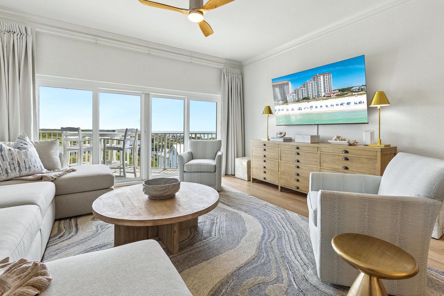 Soak in sweeping Gulf views from this beautifully renovated 6th-floor beachfront condo in TOPS'L Beach Manor. Nestled between the emerald waters of the Gulf of America and the untouched beauty of Tops'l Beach State Park, this newly furnished, turnkey residence offers the ideal blend of luxury, comfort, and coastal charm.
Step inside to find a thoughtfully redesigned interior featuring a modern kitchen with quartz countertops, custom cabinetry, and stainless steel appliances. Both bathrooms have been updated with designer finishes, including the master shower which was completely remodeled last year. Every detail of this beautiful condo has been curated to create a fresh, inviting space ideal for relaxing or entertaining. Beach Manor Owners and Guests will enjoy an exclusive Gulf front pool, fitness room, sauna, steam room, and owner's storage. Additional perks include covered parking, a conference and event space, gated entry, and 24/7 security, As well as 600 feet of private beach frontage and the Blue Dunes gulf-front restaurant and poolside bar.

In addition, TOPS'L Owners also have the option to join an award winning tennis and fitness facility with 12 lighted courts, fitness center with exercise classes, saunas, locker rooms and two Club pools. The 52 acre resort is also convenient to superb dining at Grand Boulevard and Baytowne Wharf at Sandestin, shopping, golf and healthcare.

Whether you're looking for a serene beach retreat or a high-performing investment property, this Gulf-front gem checks every box.