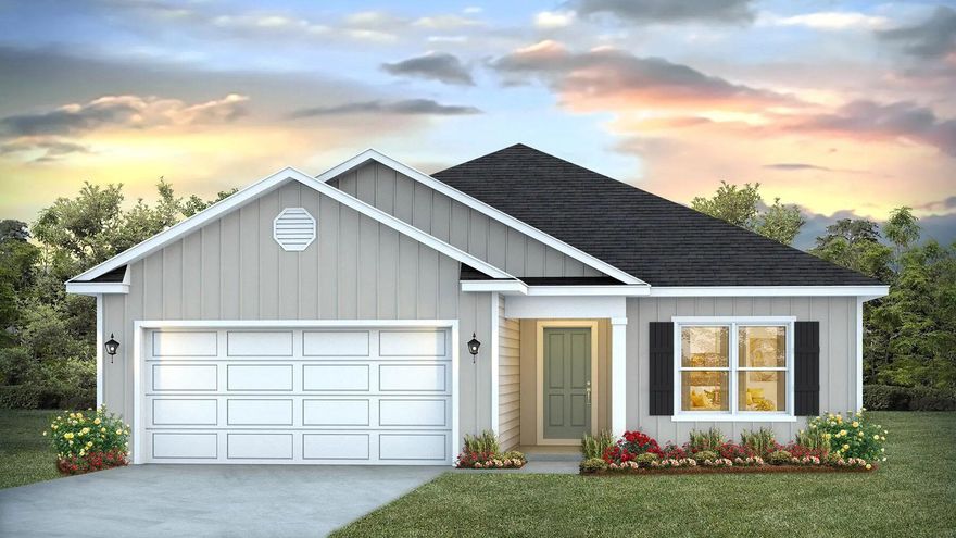 Marlin Place Community offers community pool, pavilion, sand volleyball ct., cornhole area & streetlights. The ''WALKER'' model is a new floorplan, 9-foot ceilings, built-in lighting and a fabulous open layout for relaxed living, 3 bedrooms, 2 bathrooms, 2-car garage, & the 'Smart Home Connect' System with convenient Smart Home devices you will love. Spacious Great Room & dining area is open to the kitchen & lots of windows for natural lighting. The well-designed open kitchen includes stainless steel appliances, a smooth-top range, built-in microwave, gorgeous quartz countertops, quiet dishwasher, corner pantry, island bar, eye-catching wood-look flooring, & plush carpet in the bedrooms. ALL LISTING pictures, colors, features, and size may vary. Square footages are approximate.