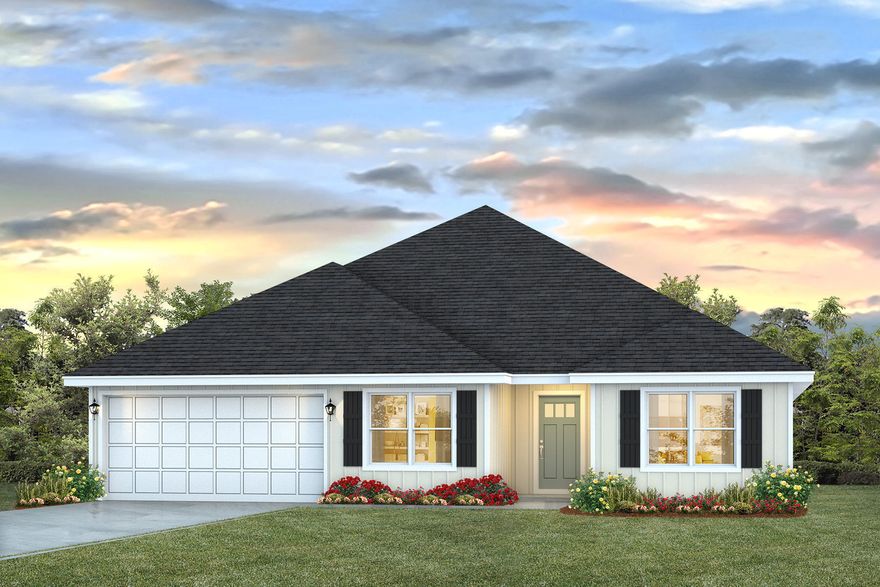 New Gator's Landing community only minutes from shopping, dining, schools, & a short trip on SR-85 from the pristine beaches of Destin, Navarre, and Pensacola. The highly desirable Sawyer floorplan provides a well-designed OPEN concept, no wasted space, 5 beds, 3 baths & 2 car garage. All stainless appliances in the kitchen, smooth top range, beautiful quartz countertops in kitchen and baths, quiet dishwasher, built in microwave, spacious dining area & more. Striking wood look flooring, plush carpet in the bedrooms. The Smart Home Connect System has several convenient devices you will enjoy. Also, Fabric Hurricane door and window protection is included.  ALL LISTING pictures, colors, features, and size may vary. Square footages are approximate.