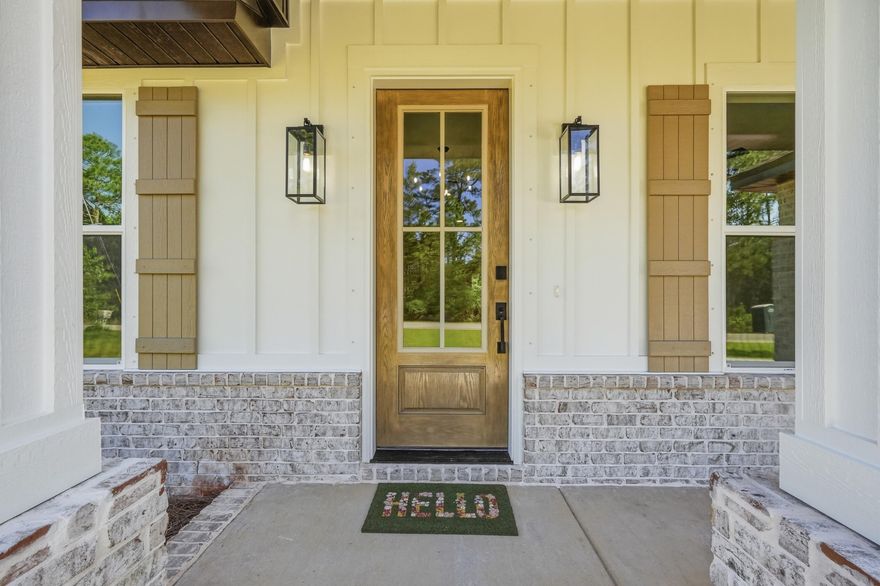 NEW Craftsman style home to fall in love with! Located on an OVERSIZED CORNER lot, with plenty of room to create the backyard space of your dreams or maintain the natural wooded PRIVACY surrounding this secluded home. This 5-bedrm, 3-bathrm, 3-car garage home has all of the CUSTOM home upgrades that you have been looking for: BRICK exterior with 2X6 construction, TALL ceilings, 8' entry door, oversized front windows, and a rear covered PATIO. Inside boasts LVP flooring (no carpet), custom all-wood CEILING height cabinetry w/ soft-close hinges, WOOD HOOD vent cabinet w/ blower, tile backsplash, large kitchen ISLAND w/ double cabinetry, QUARTZ counters, MICROWAVE DRAWER, slide-in range, walk-in pantry, MUDROOM, and a laundry room with added FREEZER space. Other features include: recessed lighting throughout interior and exterior, coat closet, trey ceilings in living room and master bedroom, ceilings fans in all bedrooms and on back patio, jack and jill bathroom with double vanity and private water closet, 3rd full bathroom with back patio access, oversized closets with lighting, 2 walk-in closets in master suite, tiled walk-in shower with glass doors, private water closet, double vanity, linen closet, floating shelving, and an oversized window.