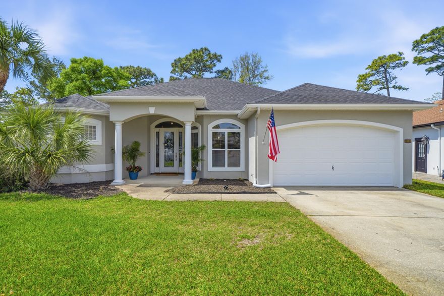 OPEN HOUSE: Saturday, 4/11, 10:00-2:00! 1080 Napa Way is *THE* stunning BLUEWATER BAY home that you've been searching & waiting for! It's located in the highly coveted subdivision of Chardonnay Estates where the gorgeous beaches of Destin are less than 7 miles away! Enjoy living in one of the most desirable areas of Niceville with top-rated schools & easy convenience to Eglin AFB, Army 7th Group, and the Naval EOD school! Nestled inside a cul-de-sac with underground utilities, you'll find this exceptional and immaculately maintained home that's sure to please! You'll love & appreciate all it has to offer - especially all the notable features such as a thoughtful open & split floorplan, 2 living room spaces, 2023 roof, 2021 water heater, 2018 HVAC, brand new carpet in all 3 bedrooms, tile roof, 2021 water heater, 2018 HVAC, brand new carpet in all 3 bedrooms, tile throughout all main areas & in both bathrooms, and neutral paint in all the rooms. The openness & spaciousness this home offers allows an easy transitional flow from one room to the next that's perfect for entertaining your family & friends. The kitchen truly is the heart of this home and boasts granite countertops and stainless steel appliances. Just off the kitchen is the laundry room and pantry. (The less than 1 year old washer & dryer convey!) The kitchen overlooks the eat-in nook along with the cozy family room that's highlighted by a gas fireplace. The living room is open to the beautiful large dining room in the front of the home near the foyer. The tranquil & expansive primary bedroom and bathroom allow you to relax in both comfort, space, and style. The primary bathroom features tile flooring, a separate shower, a separate tub, separate vanities, a separate toilet room, and a large primary closet. Several areas of the home allow you to enter/exit the covered & screened-in back porch where you can can enjoy & entertain within it or access the spacious backyard that's fully privacy fenced and has ample room for a pool. You'll be pleased to know that the irrigation is from a well pump and not city water! Multiple trees and shrubs have been removed to allow more space for enjoyment. This home allows you to feel at ease knowing you get to just relax and just enjoy being home! The following items are all gas: fireplace and an outdoor stub for grilling. Sellers have a termite contract with Bryan Pest Control. HOA fee is only $134 per quarter. Don't miss your chance to own this stunner of a home! Schedule your private tour today!

***Yearly termite contract with Bryan Pest Control is $325 per year and renews in August 2026.

Annual home insurance quotes:
1.) Affordable Home Insurance quote is $2,622.05 per year
2.) Cooke Insurance Agency quote is $2,305.56 per year. 

~VERY Close By Locations:
****White Point Road - Maxwell Gunter Mid-Bay Shores Recreation Area is less than a mile away! Enjoy walking/hiking trails, swimming in the bay, fishing from the shore, relaxing & laying out on the sand, launching kayaks/canoes/paddleboards, or just having a picnic by the water! It's a great local spot to enjoy!!! 

(1.) Beaches of Destin are just 6 miles away! Just over the mid-bay bridge takes you to "Crystal Beach" where there are several public beach access locations by Camille's and Crab Trap. The Back Porch is another favorite public beach. A local's favorite is Henderson Beach State Park where you can pay to have a yearly membership for ample parking, pavilions, and bathrooms! (Military receive discounts for the membership! Check out www.floridastateparks.org for more info!)
(2.) Bluewater Elementary School is 2.5 miles from this home!
(3.) 6 miles away are both Ruckel Middle School and Niceville High School! These schools are located right next to each other and are across the street from the Niceville Children's Park (free access) and Niceville Library.
(4.) Fred Gannon Rocky Bayou State Park is located 3 miles away and is a local favorite spot to launch boats! You can purchase a yearly membership. (Check out www.floridastateparks.org for more info and military discounts!)
(5.) Bluewater Bay has 3 separate swimming pool facilities that are all part of a membership that you can pay for to be a part of through Recreation Services, Inc. All 3 pools are located within close proximity to this home! It's just 1 mile to the Woodlands Pool, 3.5 miles to the Bay Drive Pool, and 2.5 miles to the Glen Eagles Pool. (Check out www.bluewaterbayfl.com for more info!)
(6.) The Golf Club at Bluewater Bay is 2 miles away. (Check out bwbresort.com for more info.)
(7.) Just 2.5 miles from this home is the Emerald Coast Pickleball courts and 3 miles away is the Emerald Coast Tennis Center. The tennis center's location (777 Bay Drive) only has tennis courts at it, but the pickleball courts are located right down the road at 1200 Oakmont Drive. (The pickleball courts are directly next to the Glen Eagles Pool which is one of the 3 pools of Bluewater Bay. The pickleball membership and the pool membership can be purchased through their separate businesses. They share access to the bathrooms located by the pool and pickleball courts. (Check out www.bluewaterbayfl.com for more info about ECT Management!)
(8.) Eglin Air Force Base back (east) gate is just 10 miles away and the front (main) gate is only 14 miles away.
(9.) It's 19 miles to Hurlburt Field Air Force Base's back gate and 25 miles to the front gate.
(10.) This home is just 22 miles to Army 7th Special Forces Group Soldier Support Center compound.
(11.) The Naval School Explosive Ordinance Disposal base is the closest military base distance to this home! It's only 2.5 miles away.
(12.) Winn-Dixie (grocery store) is only 2 miles away.
(13.) It's only 5 miles to Publix and just 6 miles Walmart.
(14.) Just 2 miles to Ciao Bella/Bella Blue Bar, Tisano's, Sabina's Europa, Schnitzel & More, Thai Ladda, Amor & Taco's Mexican Kitchen and Cocina, Brother's Kitchen, Tango 3 Coffee Roasters Hurricane Grill & Wings, and Pepito's Mexican Restaurant.
L. J. Schooners Dockside Restaurant & Oyster Bar is only 4 miles away!