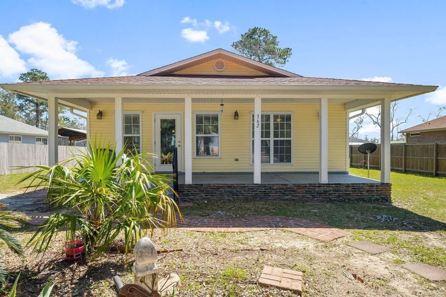 No HOA in a convenient Freeport, Florida location south of Route 20 and just minutes from 30A. This 3-bedroom, 2-bath home offers 1,232 square feet of well-designed living space on a spacious 0.26-acre lot. Features include an open-concept living area with breakfast bar, split-bedroom floor plan, private en-suite primary bedroom, full laundry room, crown molding, and an enclosed back patio. Ideally located about 15 minutes from the beaches of 30A, 5 minutes to Grady Brown Park and the 331 bridge, and 1 mile to Black Creek Marina, with easy access to boating, shopping, dining, and everyday conveniences.