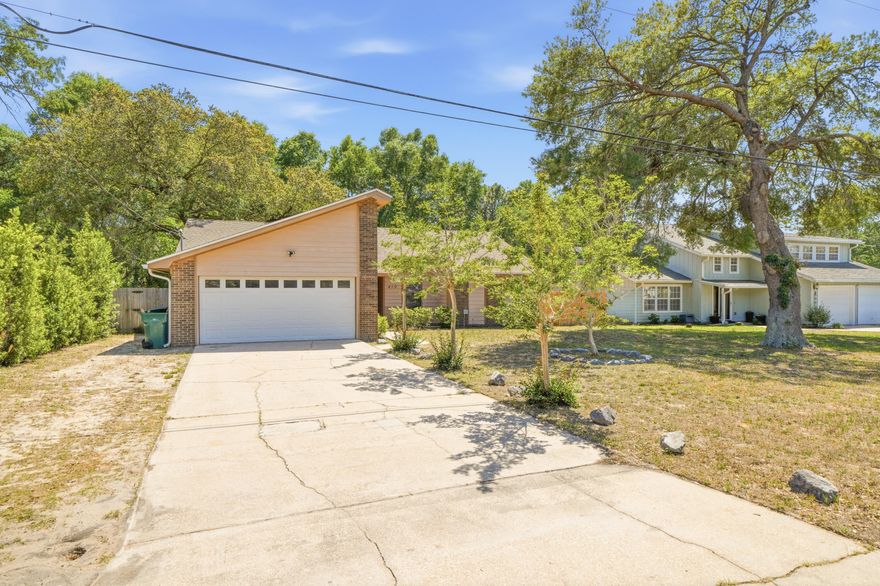 Charming one-story home in the heart of Fort Walton Beach! This 3 bedroom 2 bath home has undergone substantial updates to include: new roof in 2021, quartz countertop in the kitchen and guest bath, added cabinetry in the kitchen, new stainless-steel dishwasher and stove with air fryer, new water heater, added gutters, and a new fence. New HVAC in 2025. There is a large sunroom with two sliding glass doors overlooking the large, fenced backyard. The big-ticket items have been taken care of, just bring your design to make your own! 
VA assumable option. Call to arrange your showing today!
