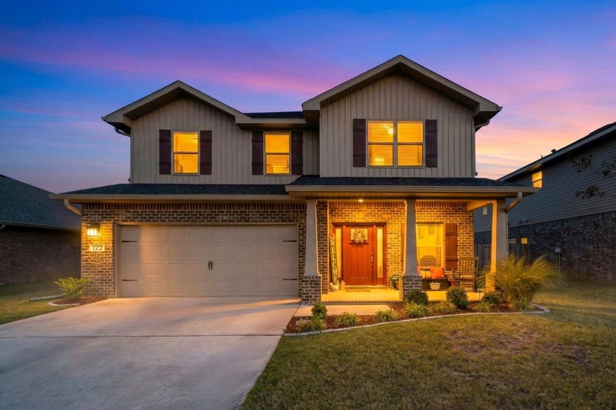 This beautiful two-story home offers 5 bedrooms and 3.5 bathrooms with approximately 3,030 square feet of living space. Built with four-sided brick construction, the home also includes a 10-year Bonded Builders warranty for added peace of mind.

Inside, you'll find LVP flooring throughout the main living areas, with comfortable carpet on the stairs and in the bedrooms. The kitchen features stainless steel appliances, granite countertops paired with elegant antique white cabinetry, creating a timeless and inviting space for cooking and entertaining.

The spacious primary suite includes a relaxing garden tub, a separate shower, and plenty of room to unwind. Upstairs, a large loft area opens to an oversized bonus room, offering flexible space for a media room, playroom, or additional living area.

Located in the desirable Ridgeway Landing community, residents enjoy access to a community pool and a welcoming neighborhood atmosphere. The home is also conveniently located near shopping, dining, and local schools, making everyday living easy and accessible.

This home offers the perfect combination of space, quality construction, and a great location.