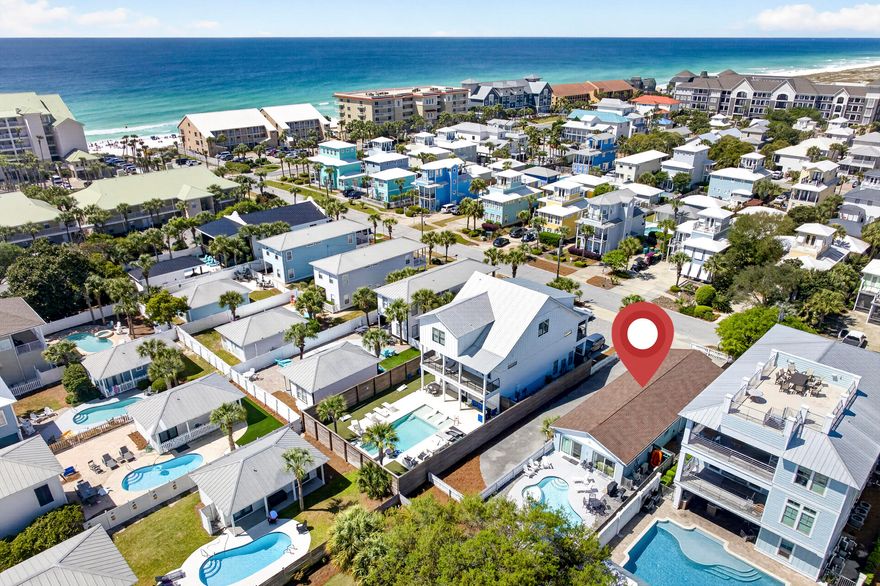 LOWEST priced property in the community that is within 1 block of direct public beach access. Just 500 feet to the Shirah Beach Access & 0.2 miles to the Shores of Crystal Beach Access.  No HOA - 50X150 Lot - Private Pool - Fully Furnished - Short Term Rental with Summer Bookings - Room to Expand. Positioned in a Prime location on one of the favorite streets in Crystal Beach, this 5BR/3.5BA beach cottage has been thoughtfully updated with a modern coastal aesthetic & is being sold fully furnished & rental ready with rental projections up to $112,000! Nestled between multi million dollar homes and within 2 minutes to Destin's famous white sand beaches, this little gem offers so many possibilities - use it as a Turnkey fully furnished vacation rental now while you plan a new build or expansion for the future. Very FEW opportunities like this still exist in the Crystal Beach community -particularly with this proximity to the beach & the potential for future expansive Gulf views with new construction. One of the original cottages in Crystal Beach, this charming beach home has been lovingly cared for, is well maintained & the configuration is perfect for maximizing rental capability. The kitchen has stainless appliances, granite countertops, subway tile backsplash, an undermount sink & a large breakfast bar. There are two living spaces - the main living room as well as a large bedroom/bonus room with bunks & 2nd living area. Flooring in living room/kitchen & bonus room updated with a beautiful wood look plank ceramic tile for easy care. Spacious pool deck already plumbed for natural gas, offering the perfect setup to potentially add an outdoor kitchen and elevate your entertaining space. The property offers tons of parking and plenty of room for outdoor recreation. Enjoy morning coffee by the gorgeous pool, an afternoon dip in the Gulf, head a couple of blocks to Camille's for happy hour & live music then to the beach for sunset! The iconic Crystal Beach neighborhood on Scenic Hwy 98 has it all - quick access to Destin Commons, Publix, Henderson Spa, & Henderson Beach State Park. Crystal Beach is minutes to fabulous restaurants, the Scenic 98 bike path & all that Destin has to offer. Centrally located so quick drive to both Sandestin area attractions and the Harbor District. Full time City of Destin residents are eligible for free City parking passes, Joe's Bayou Boat Launch annual sticker & reduced Henderson Beach State Park annual pass. Flood Zone X so no flood insurance is required.  This property has SO much potential! Make your appointment to see this fabulous piece of paradise today.  Buyer to verify all pertinent information and conduct their due diligence.