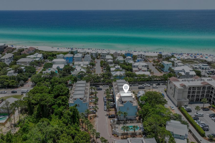 Owner did $90,000 in Gross Rental!  Prime Location + Unmatched Views + Walkability = The Ultimate 30A Investment! Perched in the heart of West 30A, this townhome offers the best of both worlds, a high-performing rental property and a personal getaway for your family. Forget the car, everything you need is just steps away. A huge public beach access (with restrooms!) is almost directly across the street, while local hotspots like Shunk Gulley, Papa Surf, and Gulf Place's shops and dining are within an easy stroll. The crown jewel? A 4th-floor rooftop terrace with panoramic Gulf views--perfect for sunrise coffees, sunset cocktails, or a round of cornhole with family and friends.