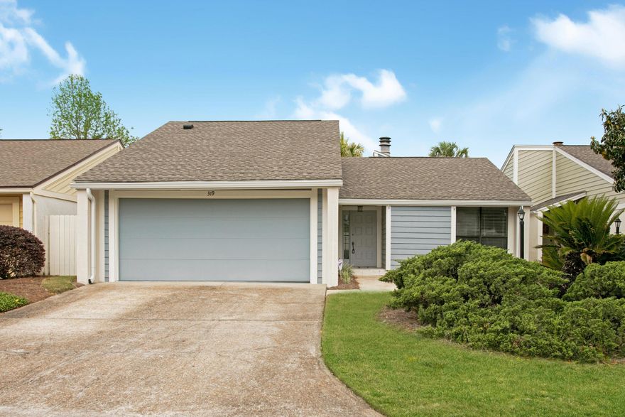 Fantastic opportunity to rent this charming home for a 12 month lease in the secluded neighborhood of L'Atrium within Sandestin Golf & Beach Resort. Nestled away in a quiet corner of Sandestin, this home offers 2 bedrooms, 2 full bathrooms, a spacious open floor plan, and a fully fenced back yard. This incredible home offers many upgrades including granite countertops, kitchen backsplash, stainless steel appliances, and tile floors throughout the common areas and both bathrooms. The living area has a fireplace and high ceilings which give the home a grand feel. The master bath features a beautiful walk-in tile shower, double vanity, and a large walk-in closet.