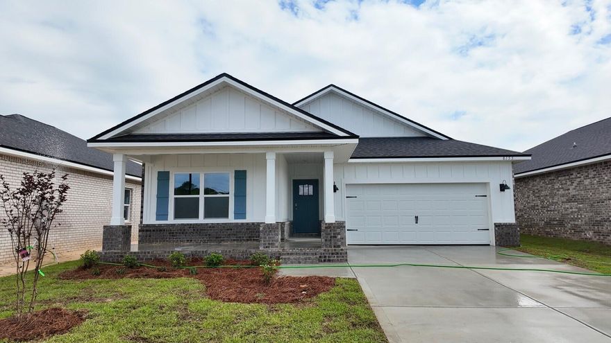 Blackwater Reserve NEW community featuring a beautiful community pool, Lazy River and Pickle Ball. The Creekside model is a spacious and desirable open concept floorplan, built-in lighting & fabulous layout for relaxed living, 5 bedrooms, 3 bathrooms, 2-car garage, & the 'Smart Home Connect 'System with a variety of convenient Smart Home devices you will love. Spacious Great Room & dining area is open to the kitchen & lots of windows for natural lighting. Well-designed open kitchen includes stainless steel appliances, a smooth-top range, built-in microwave, gorgeous quartz countertops, quiet dishwasher, corner pantry, island bar, eye-catching wood-look flooring, and plush carpet in the bedrooms. Hurricane door & window protection is included. Stylish curb appeal. ALL LISTING pictures, colors, features, and size may vary. Square footages are approximate.