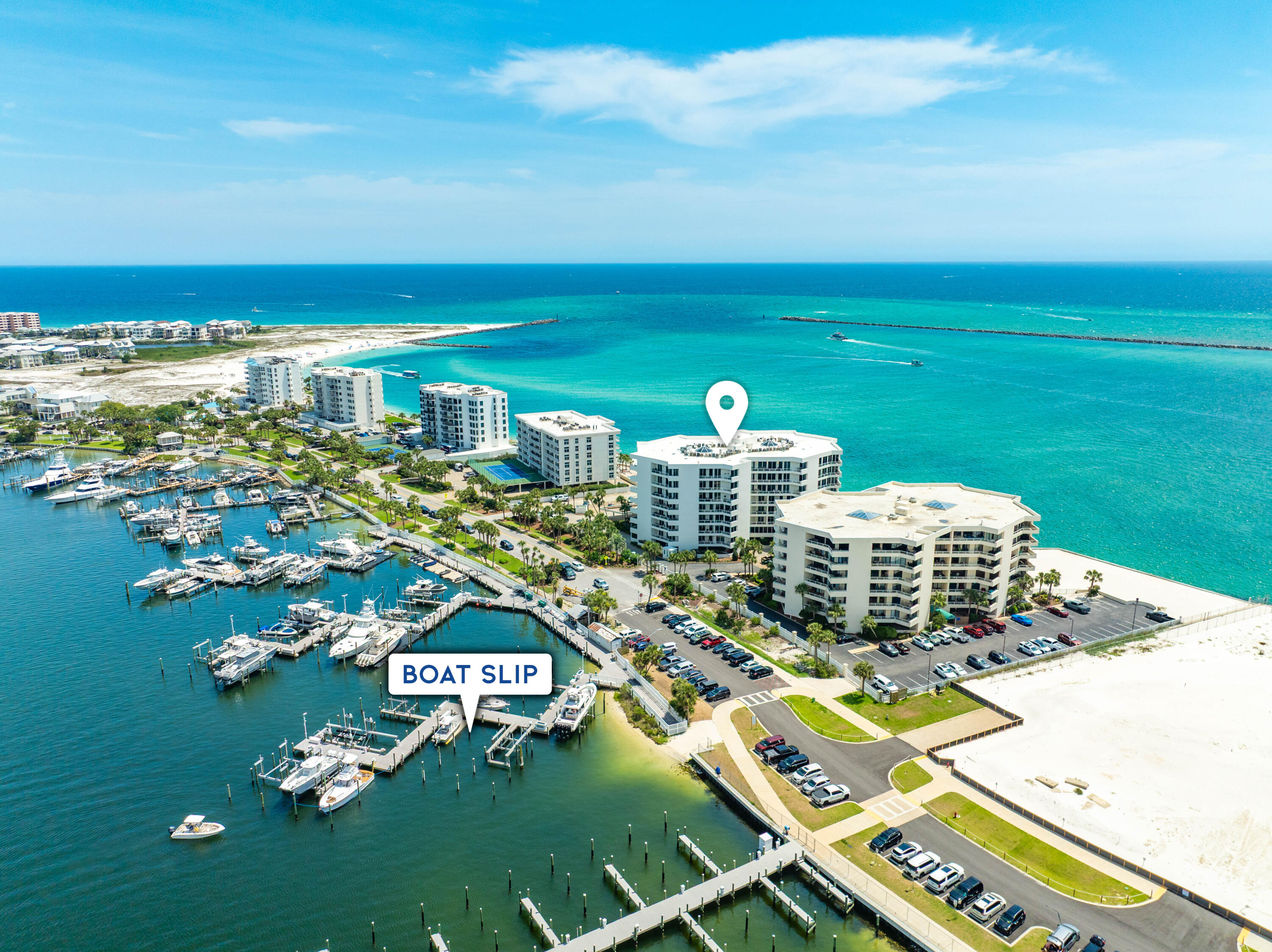 110 Gulfshore #726 Aerial Marked-13